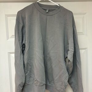 SKIMS Men's Crewneck Sweater in Charcoal